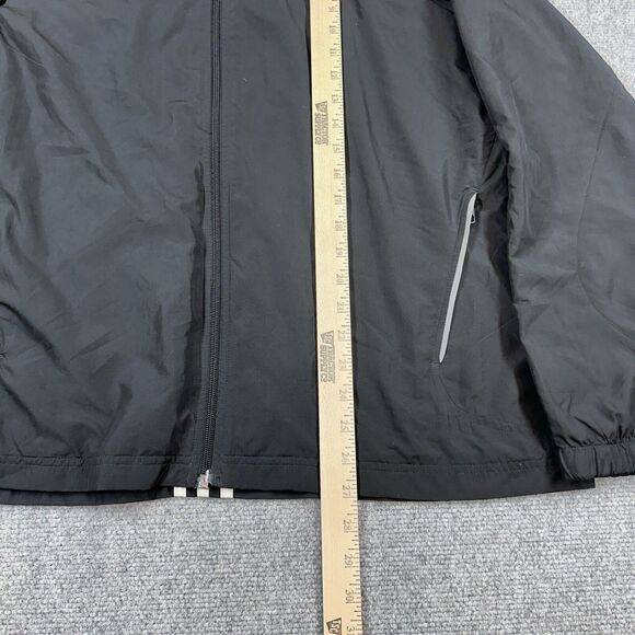 ADIDAS Women’s Windbreaker Jacket Full Zip Black Size XL Active Wear - Picture 2 of 8